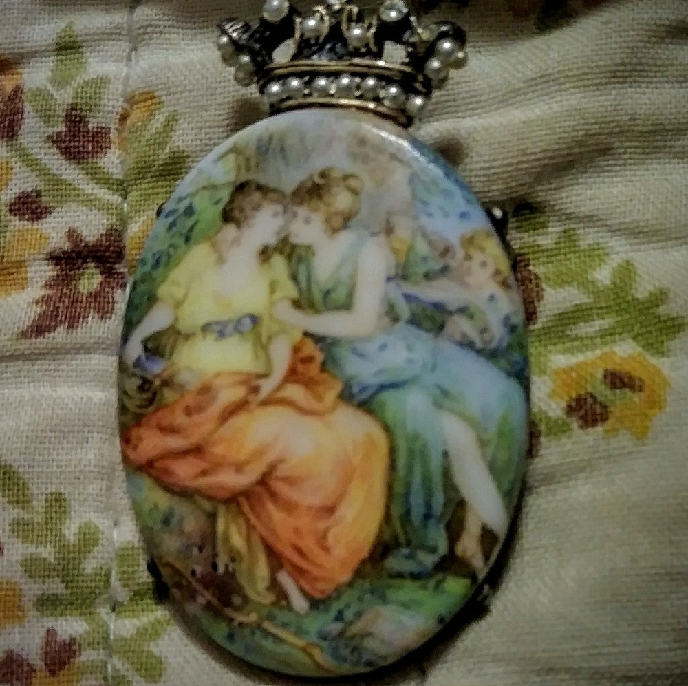 Brooch Pendant Victorian Cameo Vintage Jewelry